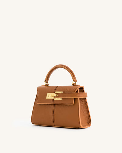 Borsa con manici superiori Elise - Marrone