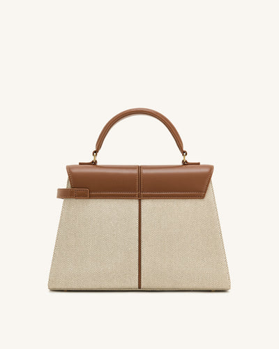 Borsa Elise grande - Tela marrone