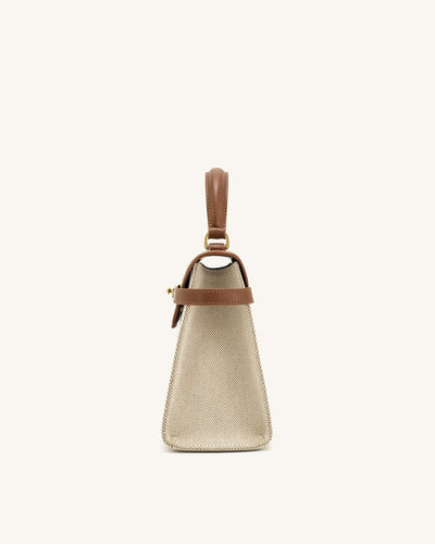 Borsa Elise grande - Tela marrone