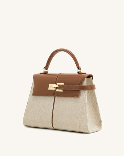 Borsa Elise grande - Tela marrone