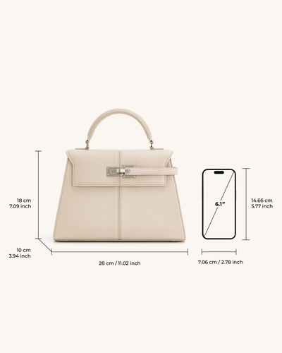 Borsa a mano Elise Grande Taille - Bianco