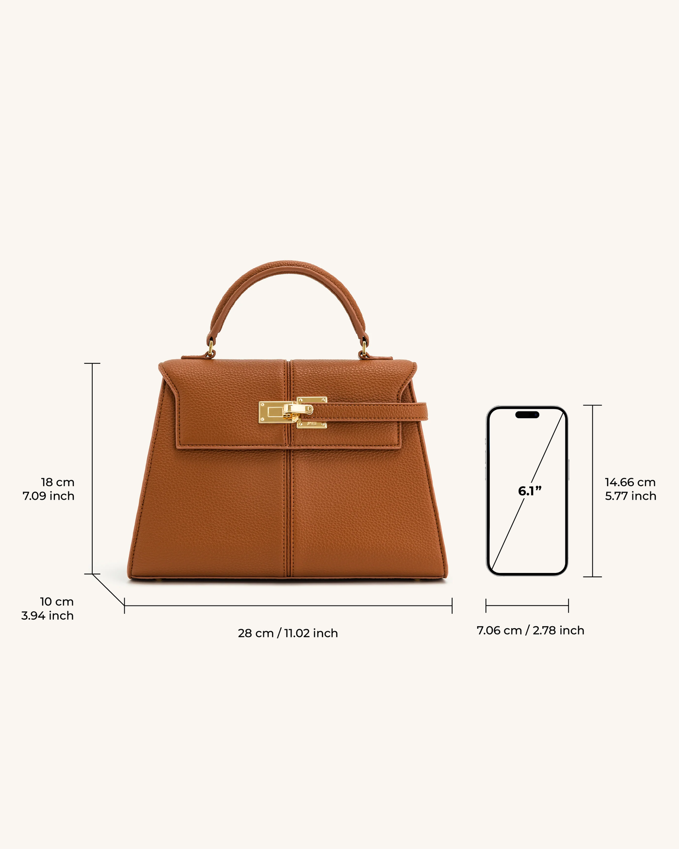 Borsa Elise grande - Marrone