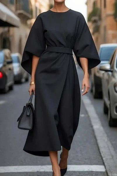 Rita –  Elegante abito con maniche e cintura